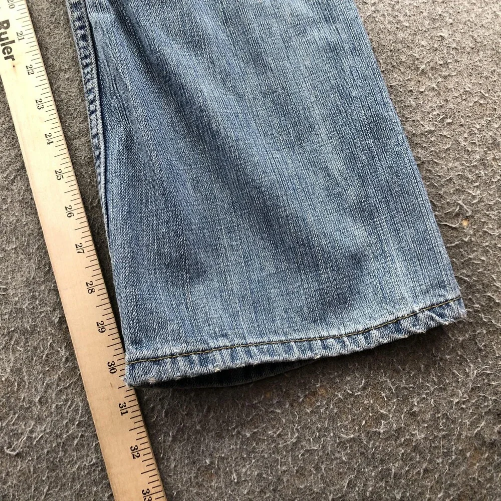 Levis 527 Jeans Mens 32x30 Blue Light Wash Slim Bootcut Denim Pants Casual